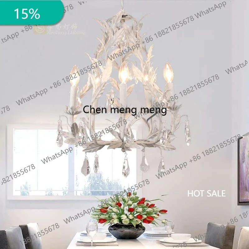 B182 Neoclassical French retro crystal chandelier restaurant American wrought iron bedroom flower leaf branch window lamp
B182 Neoclassical French retro crystal chandelier restaurant American wrought iron bedroom flower leaf branch window lamp