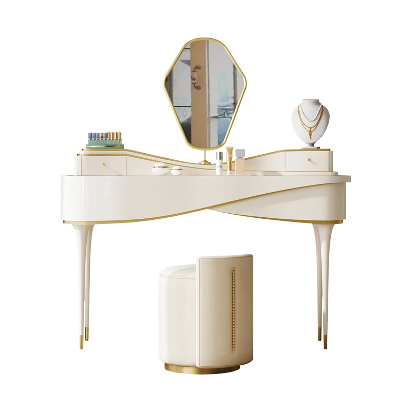 Cream style dressing bedroom dressing table American light luxury style new creative solid wood dressing table
Cream style dressing bedroom dressing table American light luxury style new creative solid wood dressing table