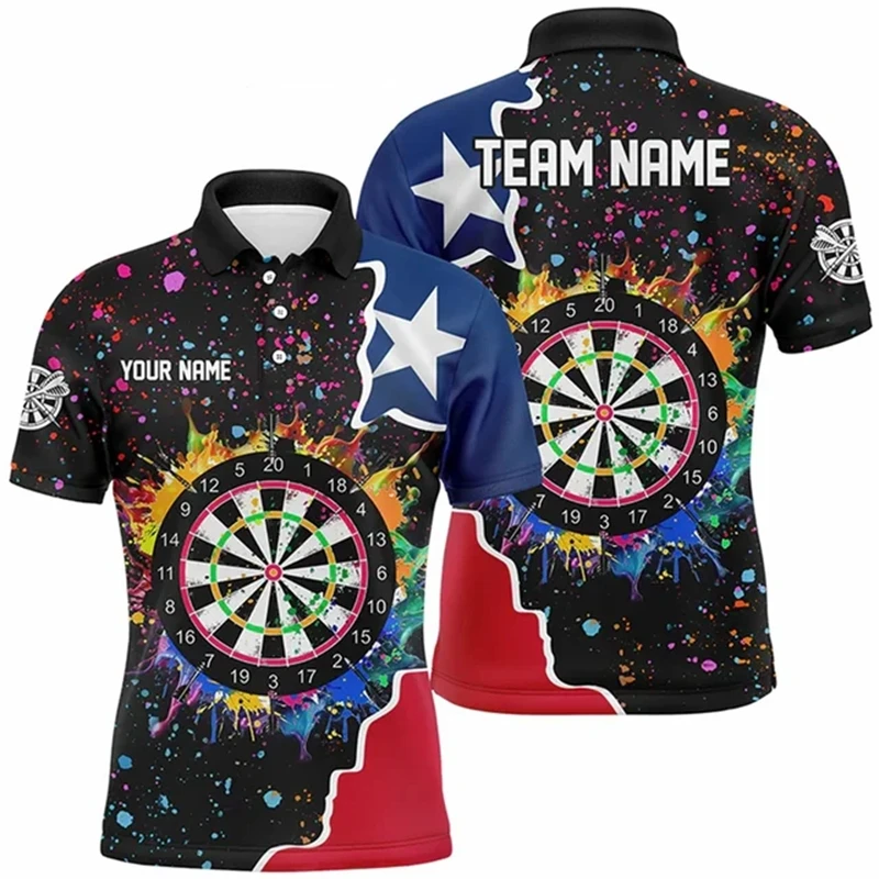 Funny Dart Print Men's Polo Shirt Personalization Team Name Tees Casual Lapel Loose Short Sleeve Fashion Custom Name Print Tops
Funny Dart Print Men's Polo Shirt Personalization Team Name Tees Casual Lapel Loose Short Sleeve Fashion Custom Name Print Tops