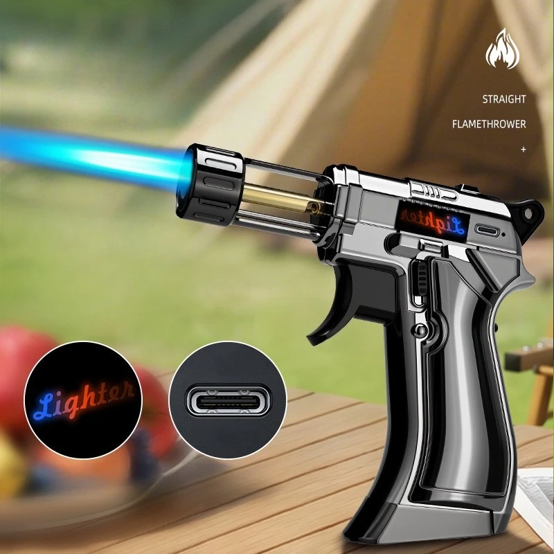 High Temperature Windproof Blue Flame Welding Gun Butane Gas Lighter Safety Lock Fire Switch Kitchen Cigar USB Electric Lighters
High Temperature Windproof Blue Flame Welding Gun Butane Gas Lighter Safety Lock Fire Switch Kitchen Cigar USB Electric Lighters