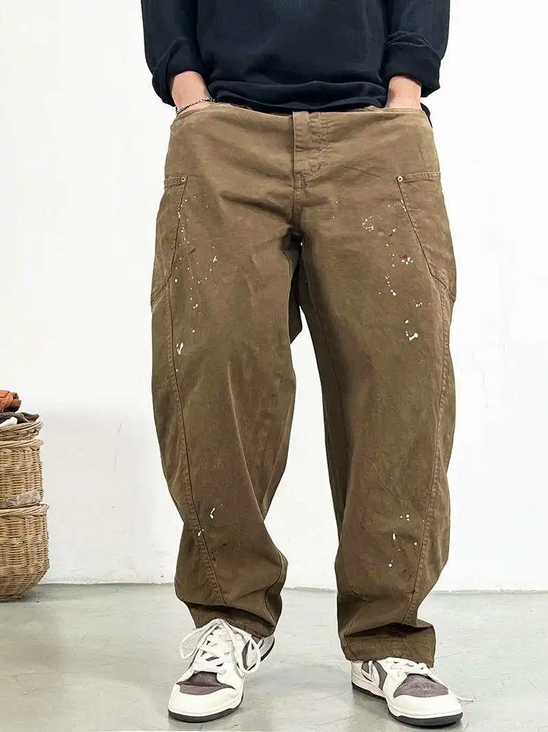 Мужские повседневные брюки в стиле ретро с эффектом брызг краски, свободные, прямого кроя, зауженные, больших размеров, удобные, осенне-зимние, модные
Мужские повседневные брюки в стиле ретро с эффектом брызг краски, свободные, прямого кроя, зауженные, больших размеров, удобные, осенне-зимние, модные