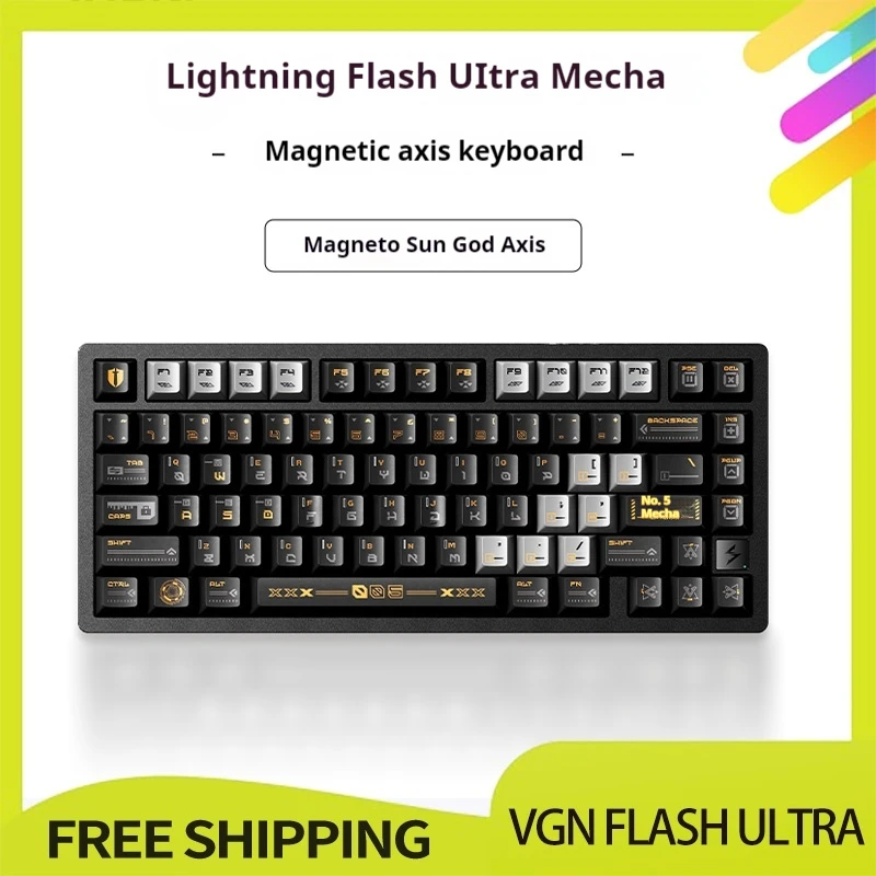 VGN Flash 75 He Gaming Keyboard Hall Effect 8000hz Polling Rate Support 0.001mm RT DKS SOCD MT TGL Dynamic RGB Hot Swappable
VGN Flash 75 He Gaming Keyboard Hall Effect 8000hz Polling Rate Support 0.001mm RT DKS SOCD MT TGL Dynamic RGB Hot Swappable