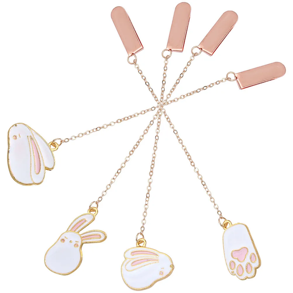 4 Pcs Rabbit Bookmark Metal Marker Page Markers Decoration Cute with Tassels Bookmarks for Kids Alloy Delicate
4 Pcs Rabbit Bookmark Metal Marker Page Markers Decoration Cute with Tassels Bookmarks for Kids Alloy Delicate