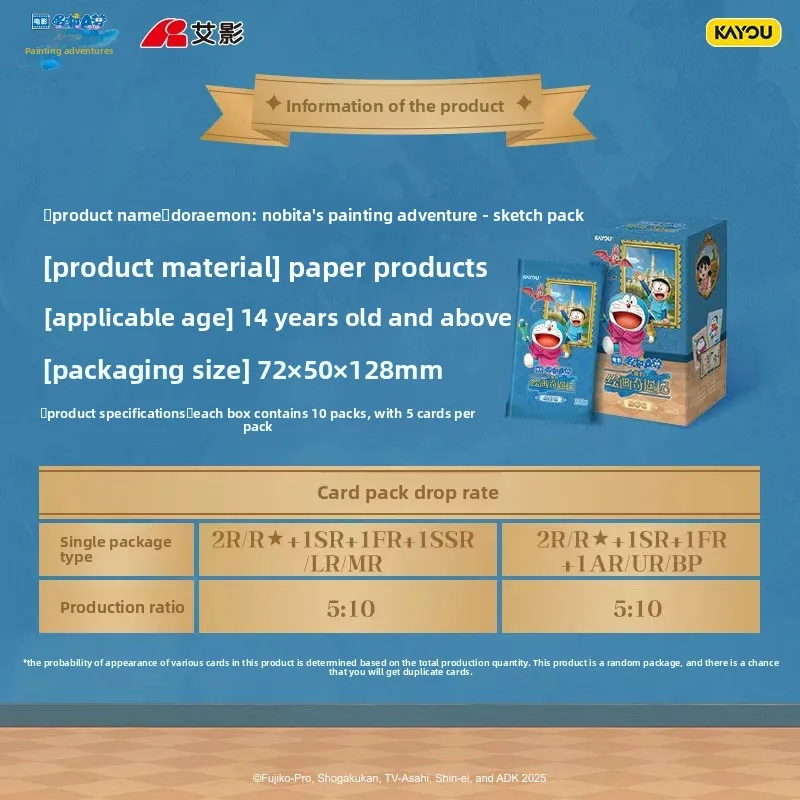 Officially Licensed Kayou Themed Collectible with Nobita's Painting Adventure Style Kids Toy Gift Hot-Selling Peripheral card
Officially Licensed Kayou Themed Collectible with Nobita's Painting Adventure Style Kids Toy Gift Hot-Selling Peripheral card