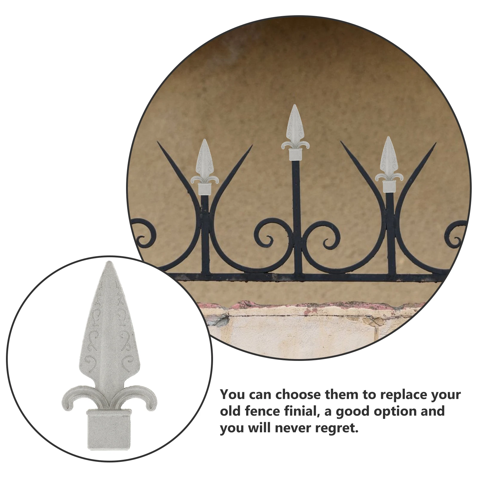 10 шт., алюминиевые накладки для забора, уличные топперы для ворот, двора, сада, границы, металлические перила, украшения для забора
10 шт., алюминиевые накладки для забора, уличные топперы для ворот, двора, сада, границы, металлические перила, украшения для забора