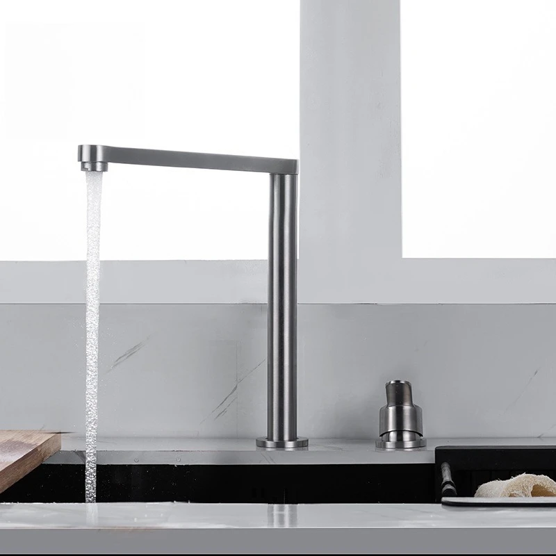 Hidden Lifting Folding Kitchen Faucet 304 Stainless Steel Sink Faucet Hot and Cold Mixed Water Separate Sink Tap Dual Holes
Hidden Lifting Folding Kitchen Faucet 304 Stainless Steel Sink Faucet Hot and Cold Mixed Water Separate Sink Tap Dual Holes