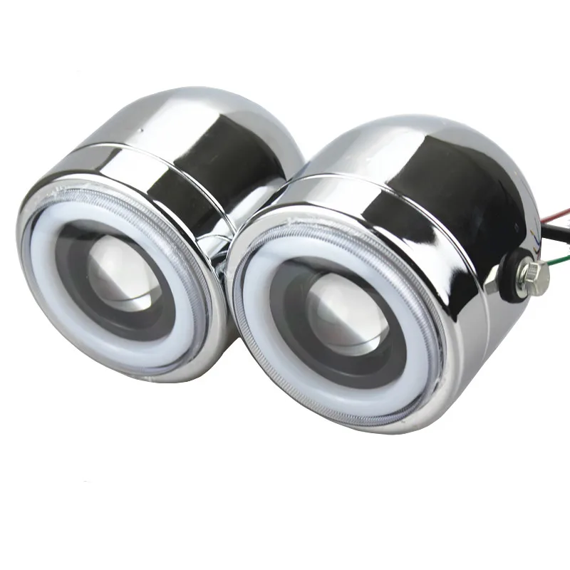 Motorcycle Front Headlight Twin Dual Angel Eyes 12v LED Headlamp Light Dual Sport bike Atv Scooter Off-road
Motorcycle Front Headlight Twin Dual Angel Eyes 12v LED Headlamp Light Dual Sport bike Atv Scooter Off-road