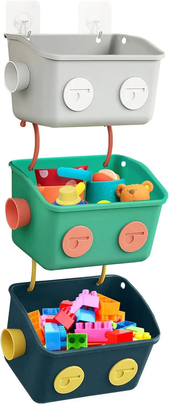 Cute Robot Bath Toy Storage, 3 Pack Wall Mounted Hanging Organizer with Hooks
Cute Robot Bath Toy Storage, 3 Pack Wall Mounted Hanging Organizer with Hooks