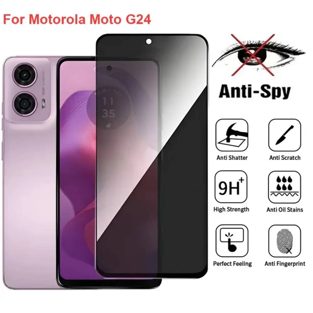 Moto G24 XT2423-1 Anti Spy Privacy Tempered Glass Screen Protector Compatible For Motorola Motog24 Phone Film
Moto G24 XT2423-1 Anti Spy Privacy Tempered Glass Screen Protector Compatible For Motorola Motog24 Phone Film