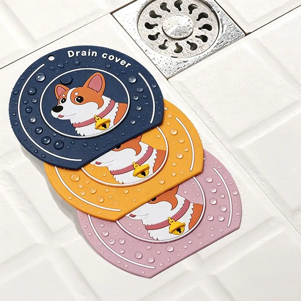Silicone Floor Drain Cover Cartoon Dog Anti-odor Sewer Filter Pad Anti-blocking Anti-insect Floor Drain Mat for Kitchen Toilet
Silicone Floor Drain Cover Cartoon Dog Anti-odor Sewer Filter Pad Anti-blocking Anti-insect Floor Drain Mat for Kitchen Toilet