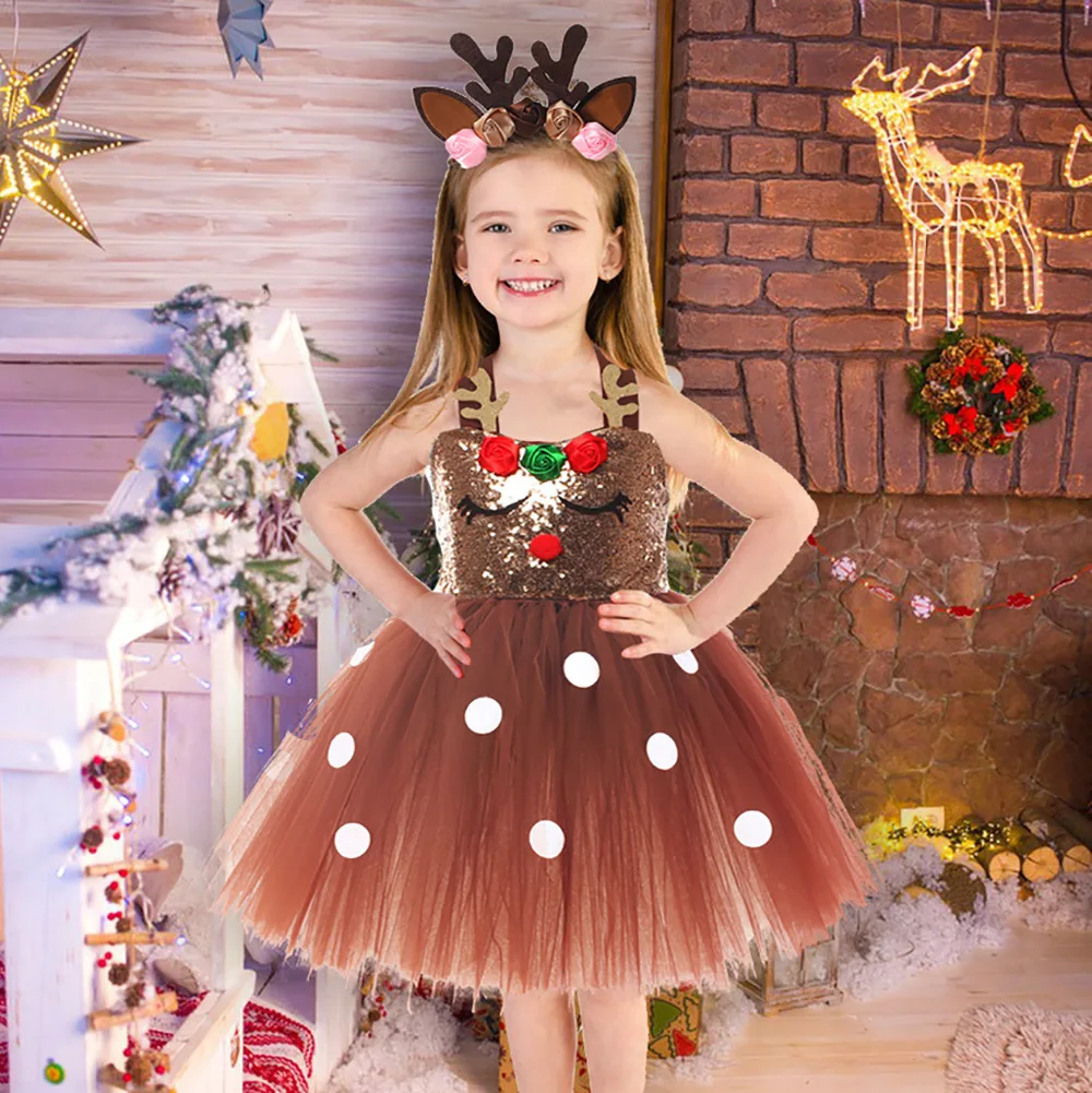 Christmas Fluffy Mesh BrownTutu Dress Sweet Tulle Skirt Suspender Party Outfit Cute Holiday Birthday Carnival Photo Shoot Wear
Christmas Fluffy Mesh BrownTutu Dress Sweet Tulle Skirt Suspender Party Outfit Cute Holiday Birthday Carnival Photo Shoot Wear