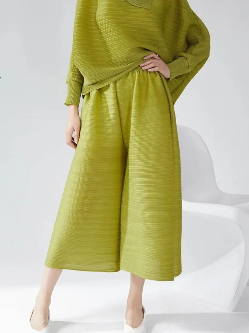 Pleated Calf Niche Length Pants Women's 2025 New Elastic High Waist Chic Wide Leg Pants Summer High-end Bottoms 26HY8
Pleated Calf Niche Length Pants Women's 2025 New Elastic High Waist Chic Wide Leg Pants Summer High-end Bottoms 26HY8