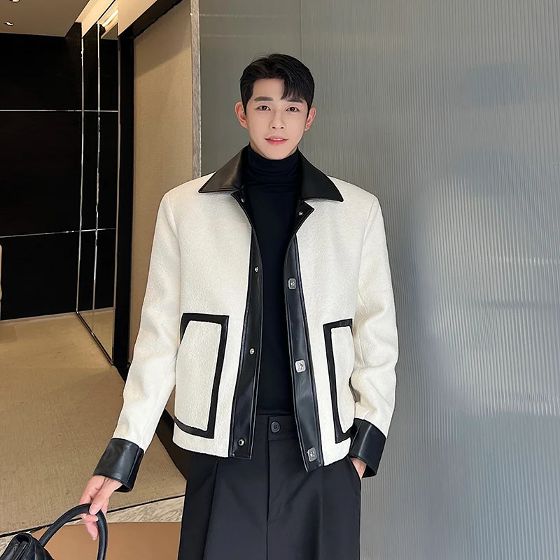 Мужская стеганая кожаная куртка на осень-зиму, повседневная, с металлическим декором, дизайнерская, высококачественная, в стиле Small Fragrance Wind Coat, черно-белая.
Мужская стеганая кожаная куртка на осень-зиму, повседневная, с металлическим декором, дизайнерская, высококачественная, в стиле Small Fragrance Wind Coat, черно-белая.