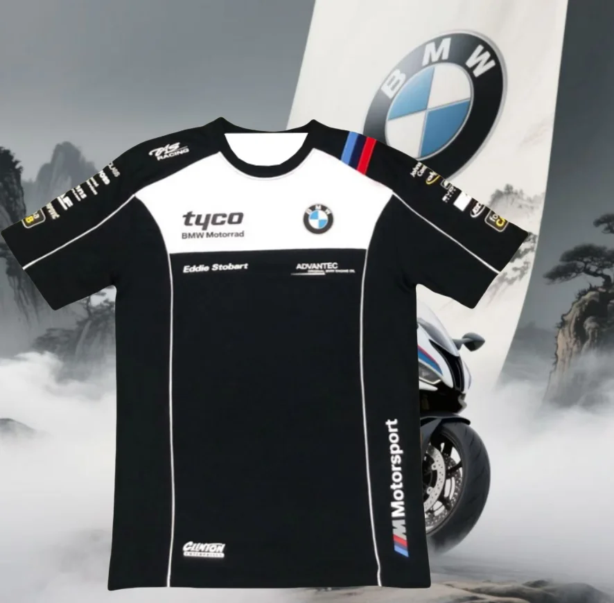 Лето 2022, мужская быстросохнущая футболка BMW Tyco для мотоцикла, велосипедный костюм, гоночный костюм с коротким рукавом, повседневная дышащая мода Y2K
Лето 2022, мужская быстросохнущая футболка BMW Tyco для мотоцикла, велосипедный костюм, гоночный костюм с коротким рукавом, повседневная дышащая мода Y2K