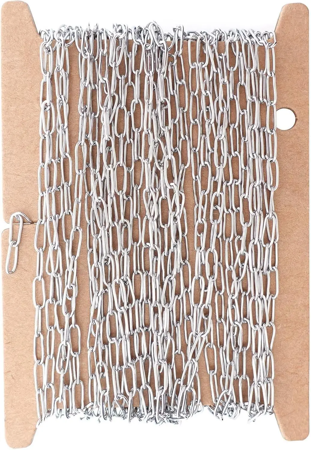 16.4Ft Stainless Steel Paperclip Chain, Soldered Cable Chain for Jewelry Making, 2.5mm Width
16.4Ft Stainless Steel Paperclip Chain, Soldered Cable Chain for Jewelry Making, 2.5mm Width