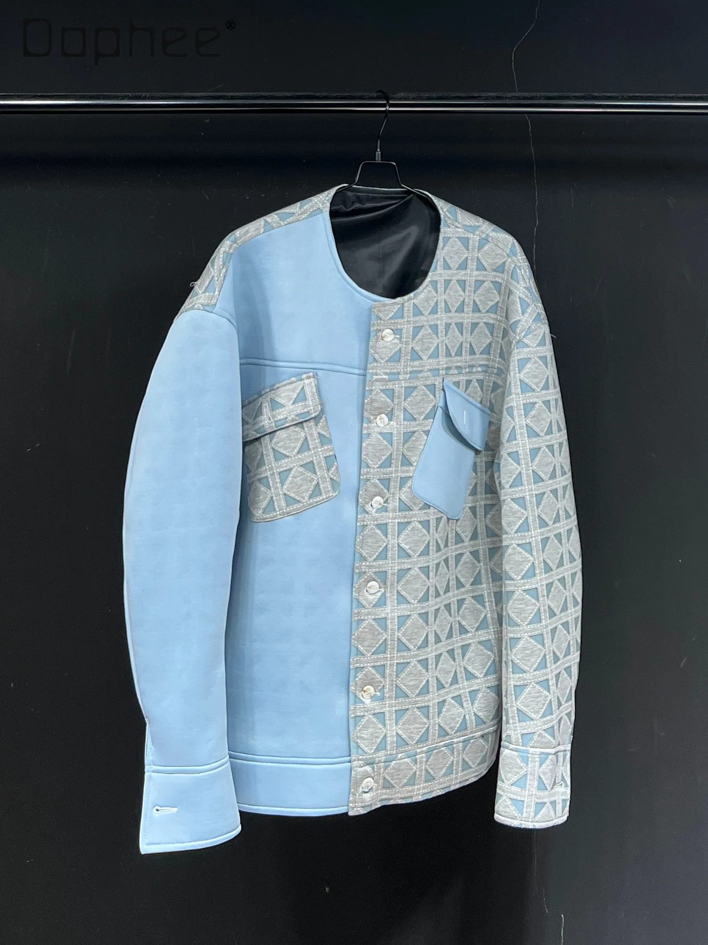 Chinese Style Splicing Printing Crew Neck Single-breasted Jacket Spring Summer New High-end Temperament Loose Casual Jacket Top
Chinese Style Splicing Printing Crew Neck Single-breasted Jacket Spring Summer New High-end Temperament Loose Casual Jacket Top