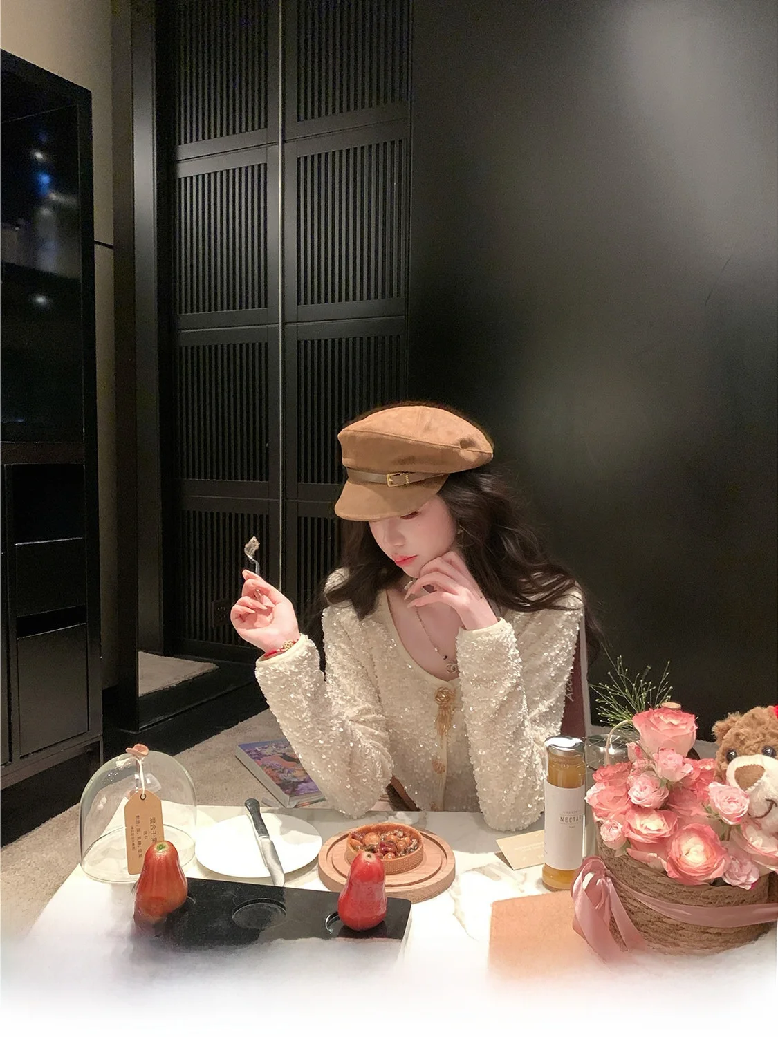 Sy Faion Velvet Bling Bling ort Jaet Women's Autumn Winter New Sle Ele Lady Light Luxury Polyester Fiber
Sy Faion Velvet Bling Bling ort Jaet Women's Autumn Winter New Sle Ele Lady Light Luxury Polyester Fiber