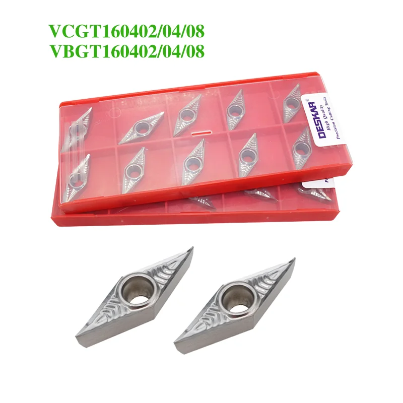 10PCS VCGT160402 VCGT160404 VBGT160402 VBGT160404 AL K10 Aluminum Blade DESKAR CNC Lathe Cutter Tool VCGT VBGT Turning Inserts
10PCS VCGT160402 VCGT160404 VBGT160402 VBGT160404 AL K10 Aluminum Blade DESKAR CNC Lathe Cutter Tool VCGT VBGT Turning Inserts