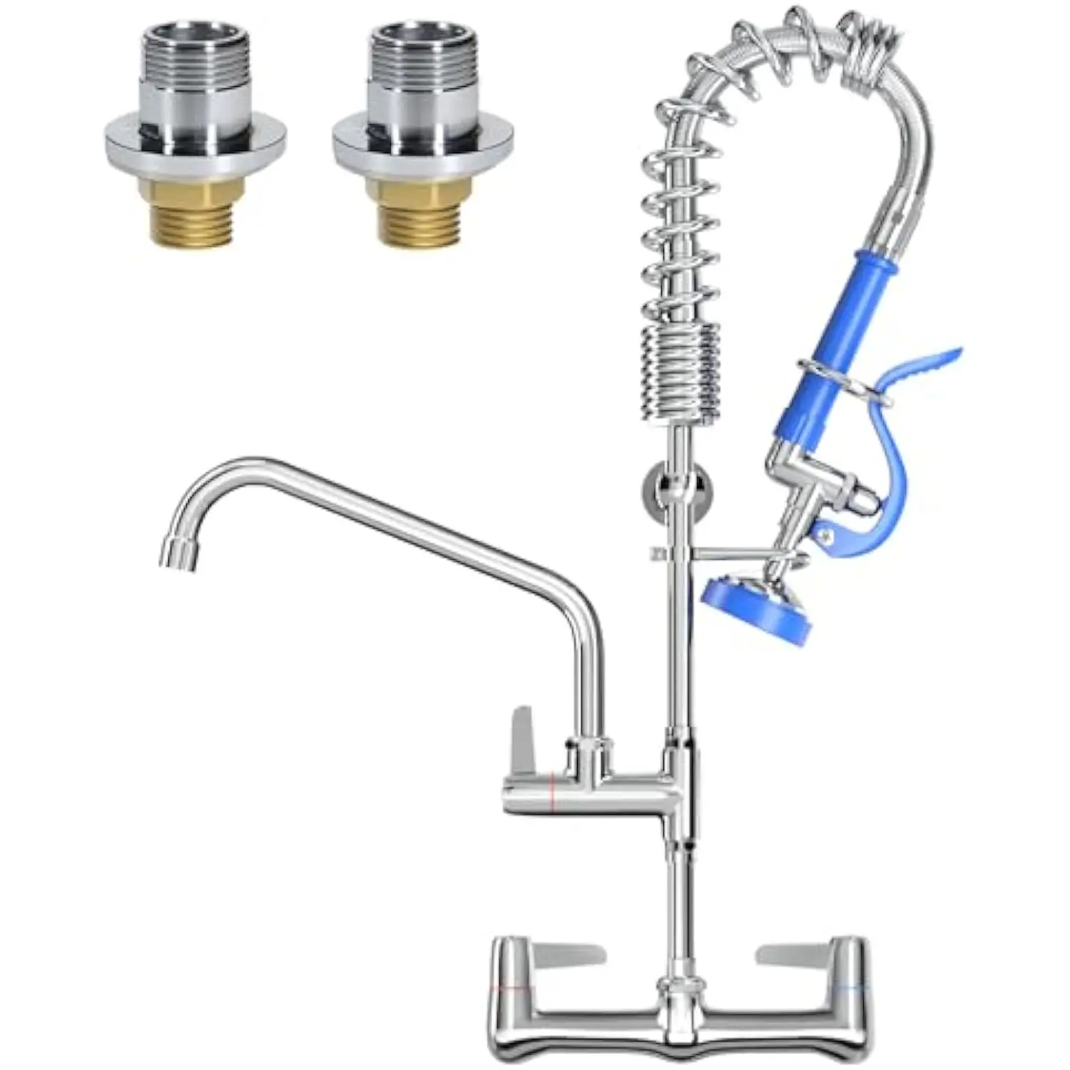 Commercial Faucet with Sprayer for Kitchen Sink: Wall Mount Commercial Kitchen Faucet with Sprayer for Compartment Sink - 25
Commercial Faucet with Sprayer for Kitchen Sink: Wall Mount Commercial Kitchen Faucet with Sprayer for Compartment Sink - 25