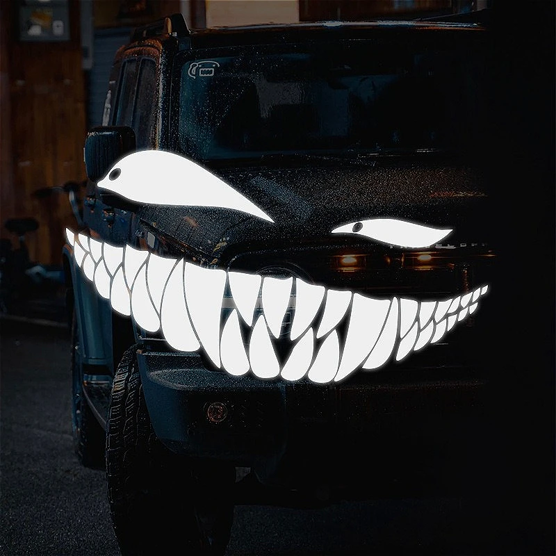 Demonic Side Eye Smirk Sticker - Reflective Vinyl Decal for Car Motorcycle Windshield Fairing, Universal Fit
Demonic Side Eye Smirk Sticker - Reflective Vinyl Decal for Car Motorcycle Windshield Fairing, Universal Fit