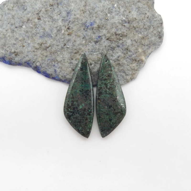 African Turquoise Natural Gemstone Earring Bead Accessories 41x15x5mm 9.6g Fashion Jewelry for Women
African Turquoise Natural Gemstone Earring Bead Accessories 41x15x5mm 9.6g Fashion Jewelry for Women