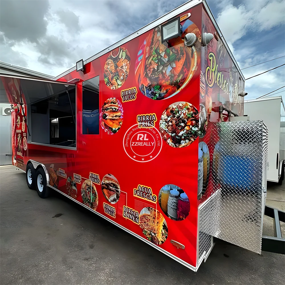 CE Certification Food Trailer Mobile Kitchen Hot Dog Cart Customized USA Standard Fast Food Truck Fully Equipped
CE Certification Food Trailer Mobile Kitchen Hot Dog Cart Customized USA Standard Fast Food Truck Fully Equipped