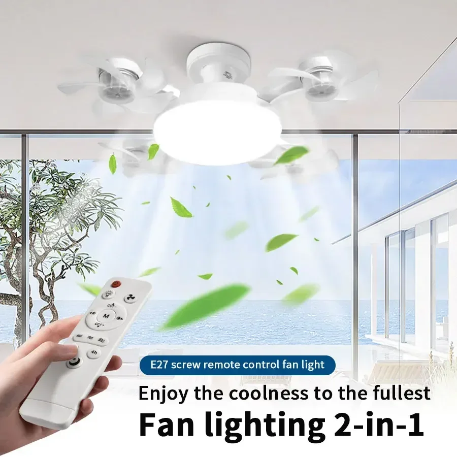 2-in-1 60W Silent Fan Light E27 Ceiling Fan Light with Remote Control AC85-265V Bulb Home Restaurant Summer Cooler Lighting Tool
2-in-1 60W Silent Fan Light E27 Ceiling Fan Light with Remote Control AC85-265V Bulb Home Restaurant Summer Cooler Lighting Tool