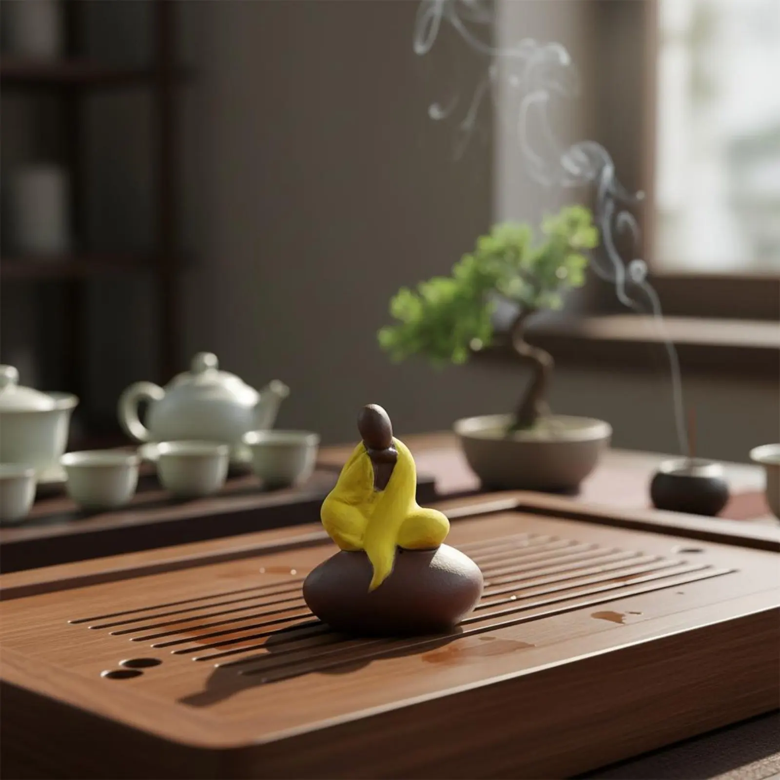 Zisha Clay Monk Figurine Meditative Decor Handmade Brew Table Decoration for Office Desk
Zisha Clay Monk Figurine Meditative Decor Handmade Brew Table Decoration for Office Desk
