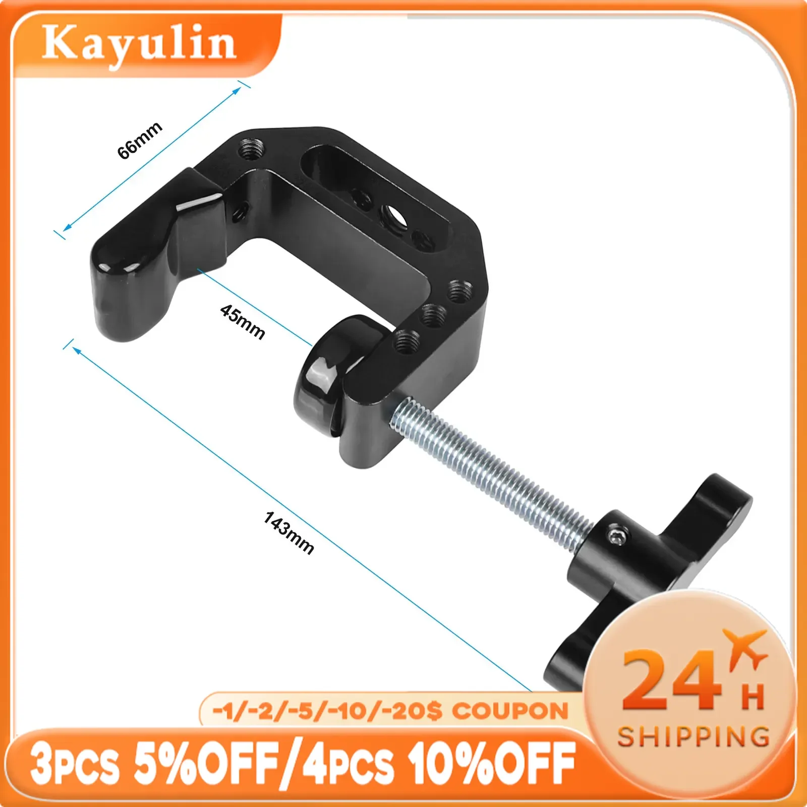 Универсальный C-образный зажим Kayulin T-handle C-Clamp, Алюминиевый зажим, настольная подставка-держатель с резьбой 1/4 дюйма и 3/8 дюйма, черный
Универсальный C-образный зажим Kayulin T-handle C-Clamp, Алюминиевый зажим, настольная подставка-держатель с резьбой 1/4 дюйма и 3/8 дюйма, черный