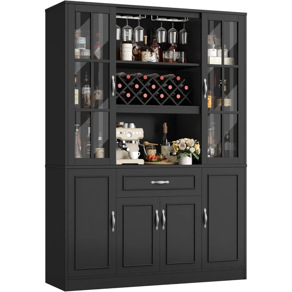 74" Kitchen Pantry Cabinet, Large Kitchen Hutch Storage Cabinet with Glass Door & Shelves, Wine & Glass Display Station, Tall M
74" Kitchen Pantry Cabinet, Large Kitchen Hutch Storage Cabinet with Glass Door & Shelves, Wine & Glass Display Station, Tall M