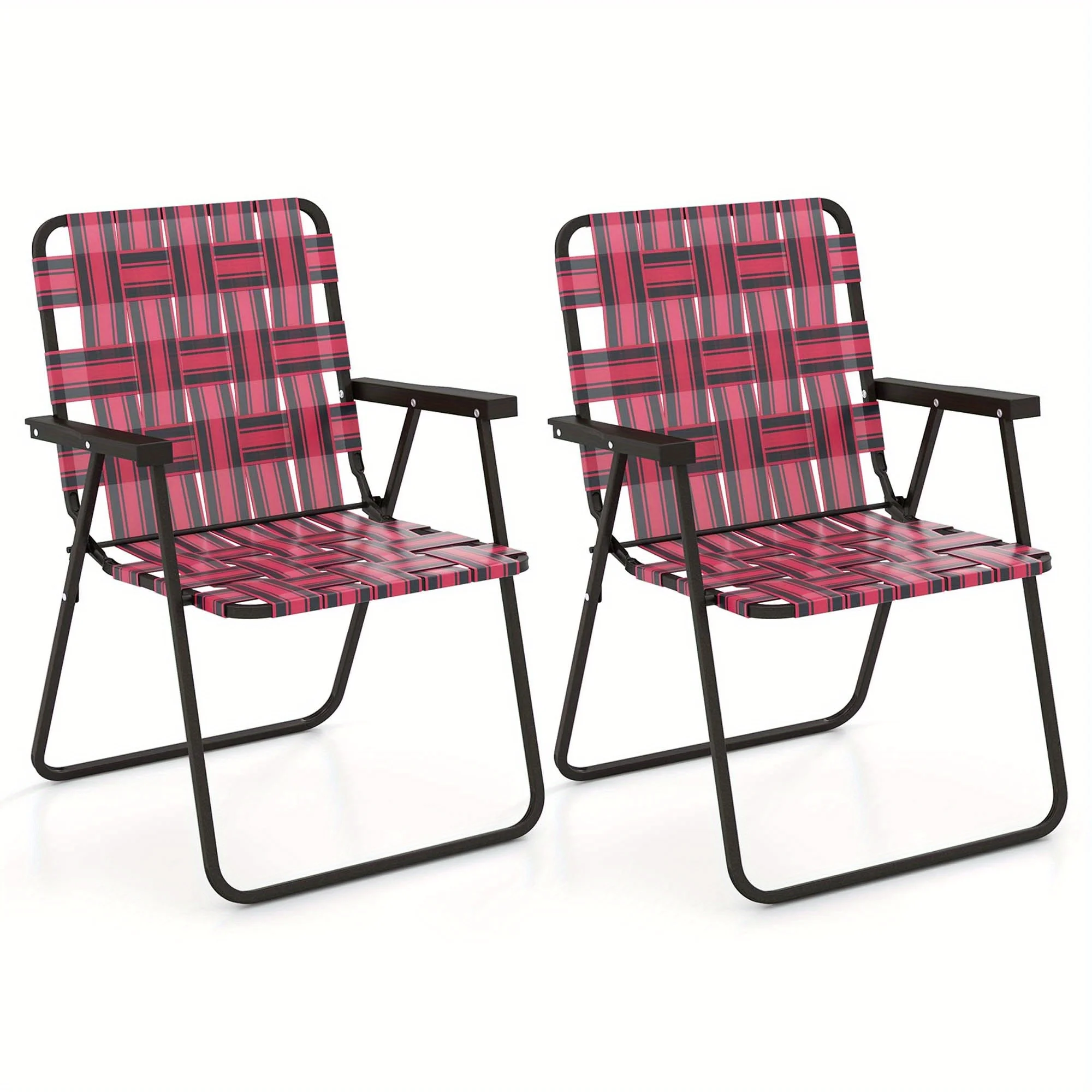 2pcs S Folding Beach Chair Camping Lawn Webbing Chair Lightweight 1 Position Red
2pcs S Folding Beach Chair Camping Lawn Webbing Chair Lightweight 1 Position Red