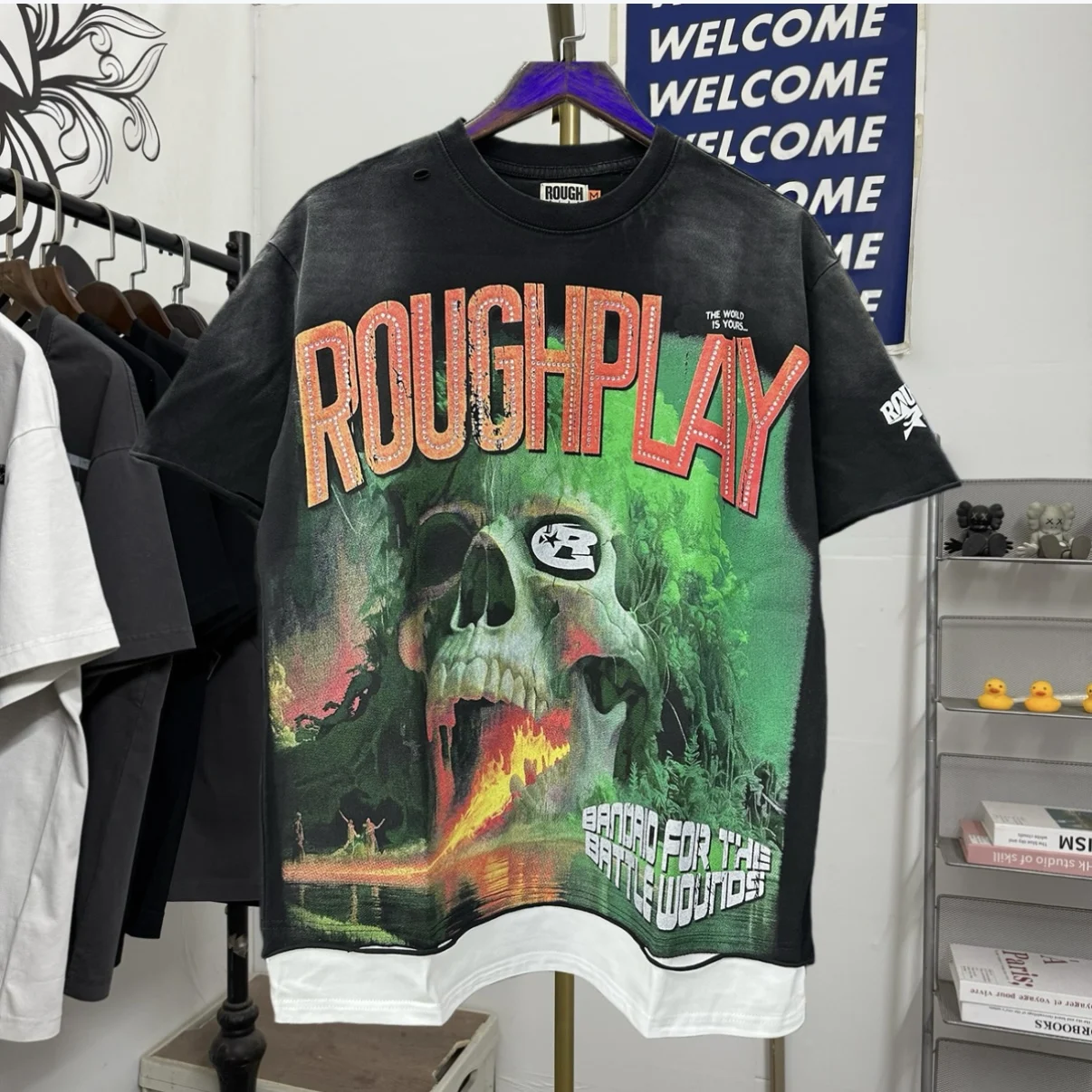 Футболка Rouglay American High Street Sle Distred Wa с принтом Skull Devil, свободного кроя, для мужчин и женщин
Футболка Rouglay American High Street Sle Distred Wa с принтом Skull Devil, свободного кроя, для мужчин и женщин
