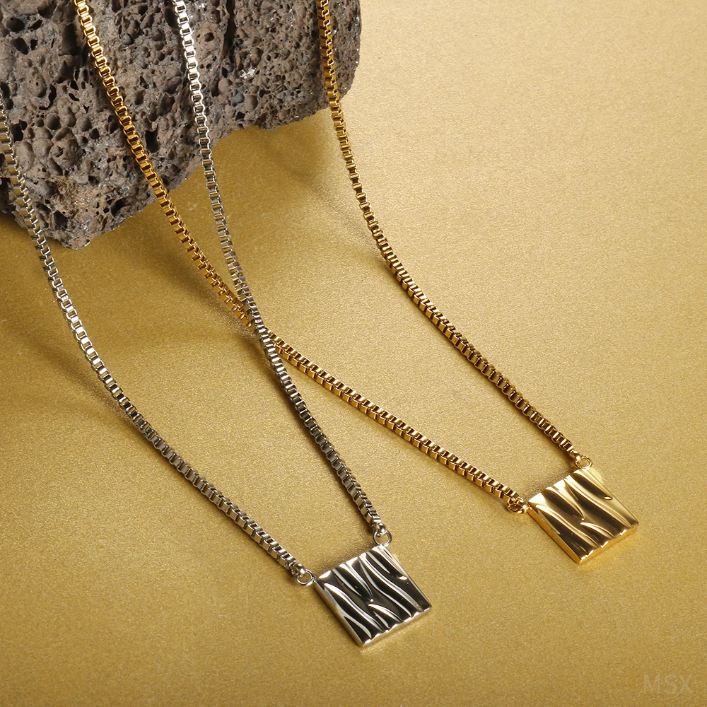 Stainless Steel Square Pendant Necklace For Women Man Irregular Geometric Pendant Clavicle Chain Necklace Jewelry Gifts
Stainless Steel Square Pendant Necklace For Women Man Irregular Geometric Pendant Clavicle Chain Necklace Jewelry Gifts