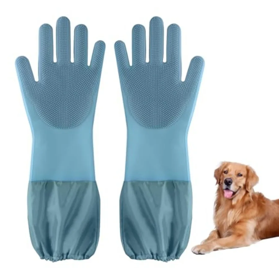 Dog Washing Gloves Pet Grooming Gloves Extra Long Arms 17.3" for Cats and Dogs Massage and Hair Removal Pet Glove
Dog Washing Gloves Pet Grooming Gloves Extra Long Arms 17.3" for Cats and Dogs Massage and Hair Removal Pet Glove