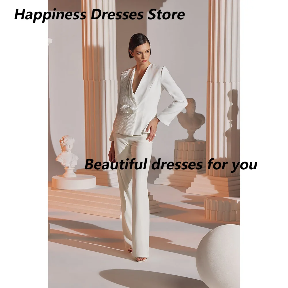 Elegant Jumpsuit Evening Dress Customized Deep V-Neck Flowers Jersey Saudi Arab Formal Prom Gown Arabian Formal Dresses
Elegant Jumpsuit Evening Dress Customized Deep V-Neck Flowers Jersey Saudi Arab Formal Prom Gown Arabian Formal Dresses