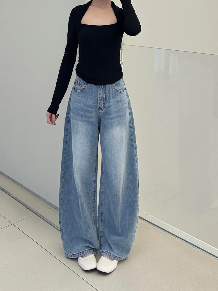 plus Size American Retro Light Blue Wide Leg Denim Jeans Women's Color Block Embroidery Slimming Casual Knife Pants
plus Size American Retro Light Blue Wide Leg Denim Jeans Women's Color Block Embroidery Slimming Casual Knife Pants