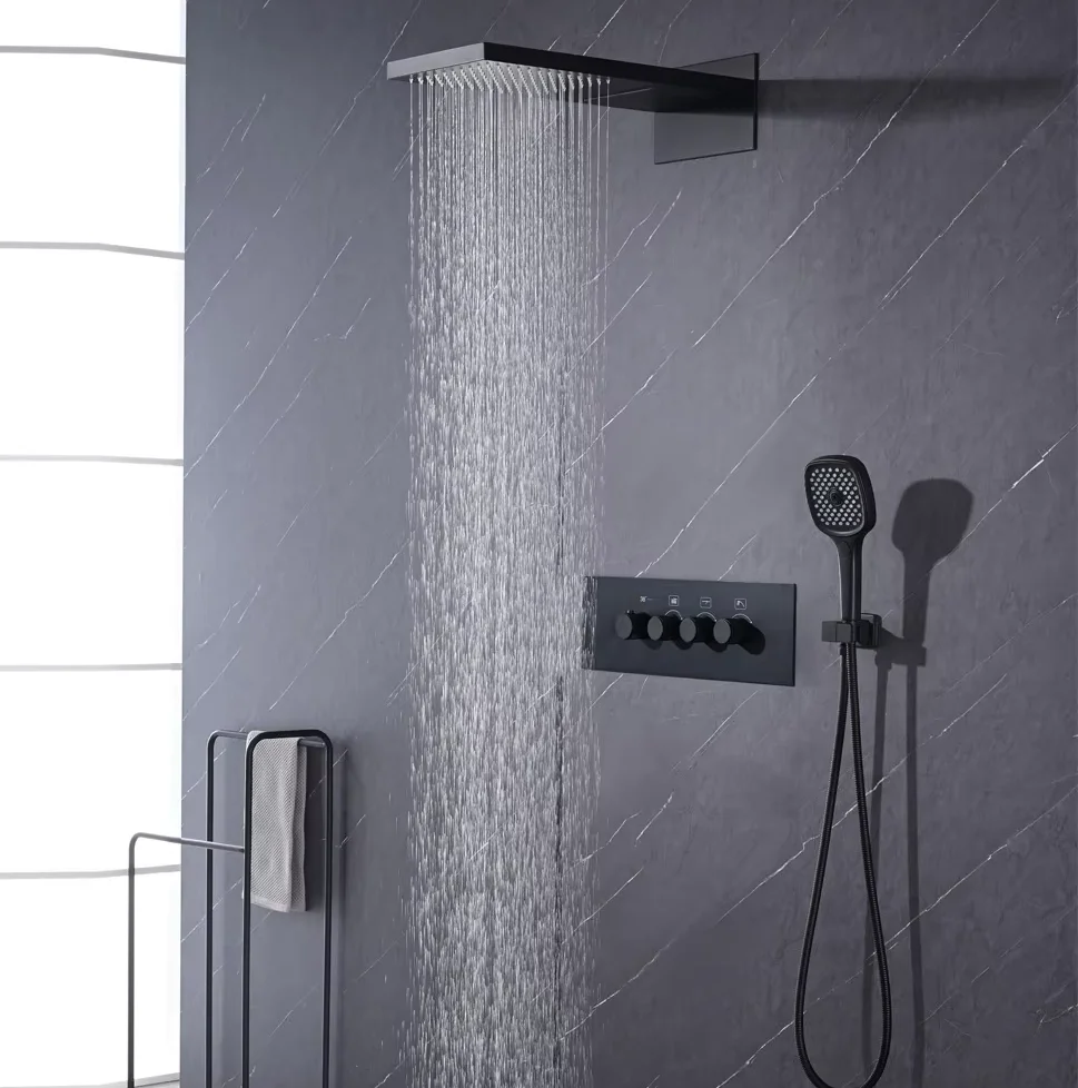Cross-border All-copper Built-in Wall-mounted Shower Set Home Villa Apartment Concealed Thermostatic Brushed Chrome Finish
Cross-border All-copper Built-in Wall-mounted Shower Set Home Villa Apartment Concealed Thermostatic Brushed Chrome Finish