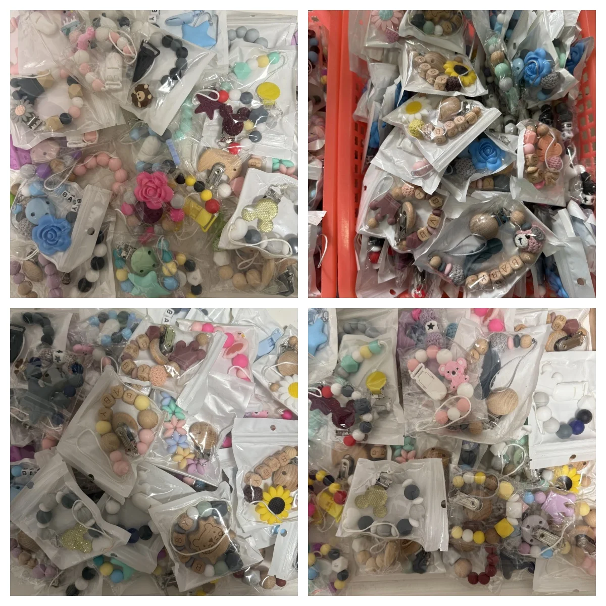 5Pcs Bulk Baby Pacifier Clips Chain Mixed Colors Silicone Teether Dummy Leash Anti-Lost Holder for Infants Toddlers (Wholesale)
5Pcs Bulk Baby Pacifier Clips Chain Mixed Colors Silicone Teether Dummy Leash Anti-Lost Holder for Infants Toddlers (Wholesale)