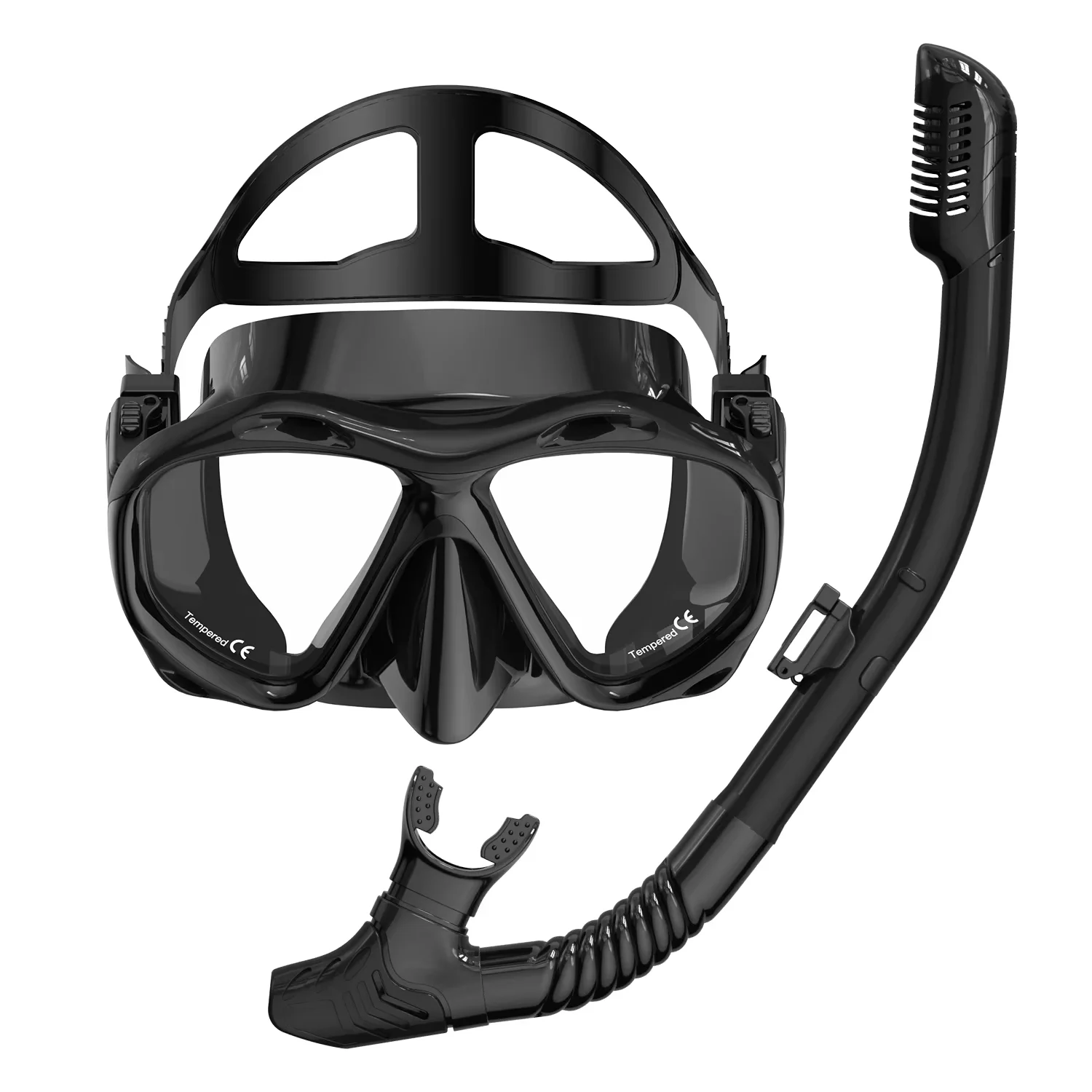 High Quality Double Lens Waterproof Diving Mask Snorkel Set with Tempered Glass Liquid Silicone Custom Logo Option for Adult Use
High Quality Double Lens Waterproof Diving Mask Snorkel Set with Tempered Glass Liquid Silicone Custom Logo Option for Adult Use