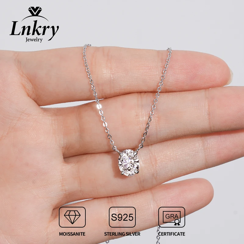 Lnkry 2ct Oval Cut Moissanite Pendant Necklace For Women Cadena Plata 925 Sterling Silver Chain Necklaces Wedding Party Jewelry
Lnkry 2ct Oval Cut Moissanite Pendant Necklace For Women Cadena Plata 925 Sterling Silver Chain Necklaces Wedding Party Jewelry