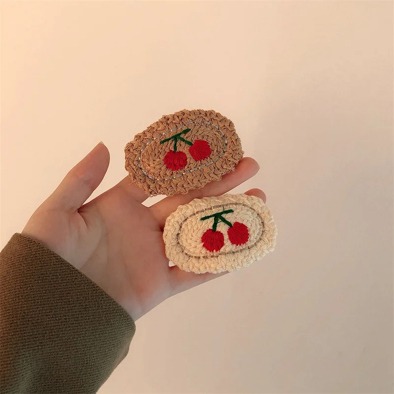 Kawaii Cute Hand Woven Cherry Hair Clip Clamp For Women Girls Kids Hairpin Headband Hair Gift Accessories Headwear
Kawaii Cute Hand Woven Cherry Hair Clip Clamp For Women Girls Kids Hairpin Headband Hair Gift Accessories Headwear