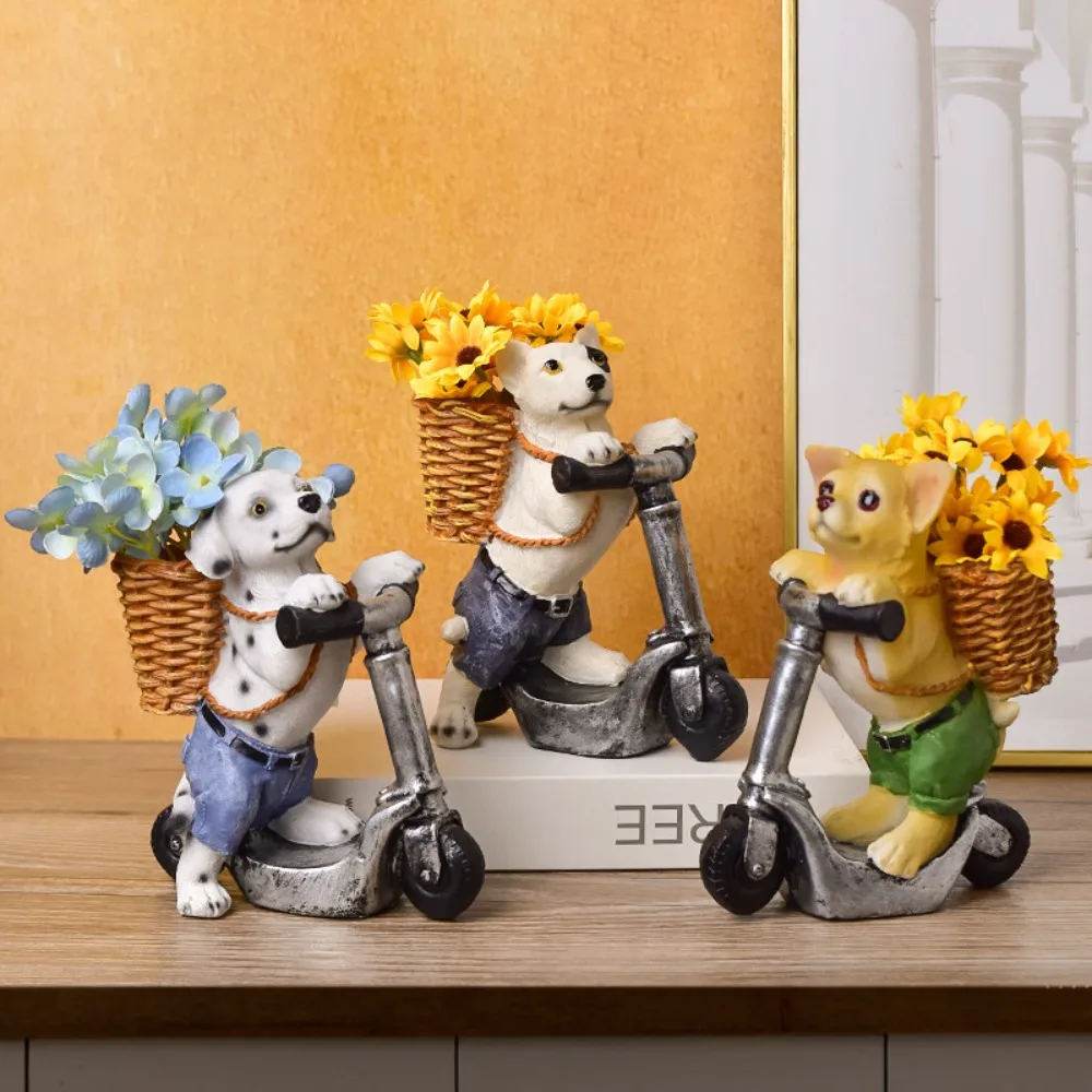 Cycling Puppy Resin Flower Pot Figurine Exquisite Handmade Cartoon Character Ornament Durable Home Decor Craft Animal Statue
Cycling Puppy Resin Flower Pot Figurine Exquisite Handmade Cartoon Character Ornament Durable Home Decor Craft Animal Statue