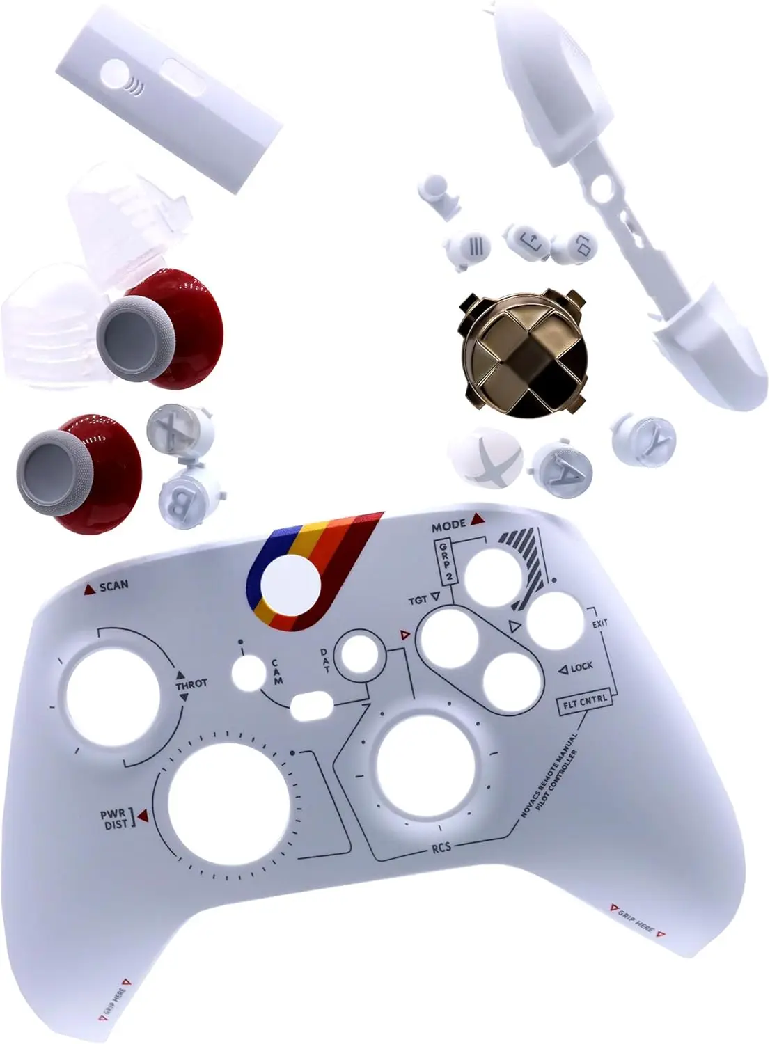 Front Faceplate w/Full Button Bumper Thumbstick D-Pad Housing Shell kit Replacement for Xbox Series Controller
Front Faceplate w/Full Button Bumper Thumbstick D-Pad Housing Shell kit Replacement for Xbox Series Controller