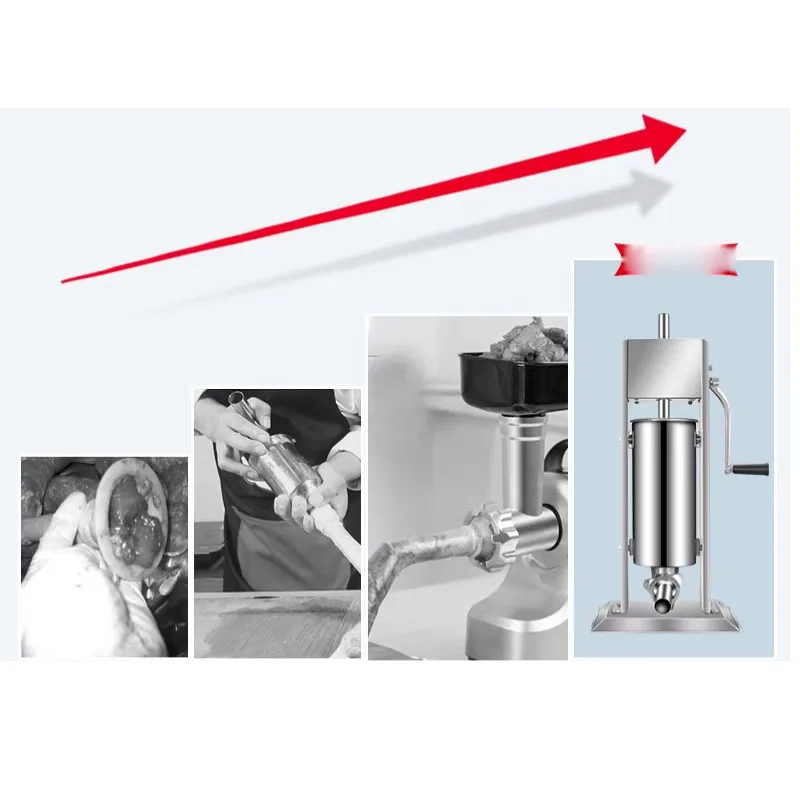 Commercial and Household Sausage Stuffing Tools Stainless Steel Sausage Stuffing Machine Manual Vertical Kitchen Sausage Machine
Commercial and Household Sausage Stuffing Tools Stainless Steel Sausage Stuffing Machine Manual Vertical Kitchen Sausage Machine