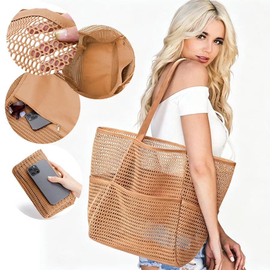 Beach Bag - Mesh Tote Bag Beach Vacation Clothes for Women Pool Bag for Travel Pool Family Cruise Essentials
Beach Bag - Mesh Tote Bag Beach Vacation Clothes for Women Pool Bag for Travel Pool Family Cruise Essentials