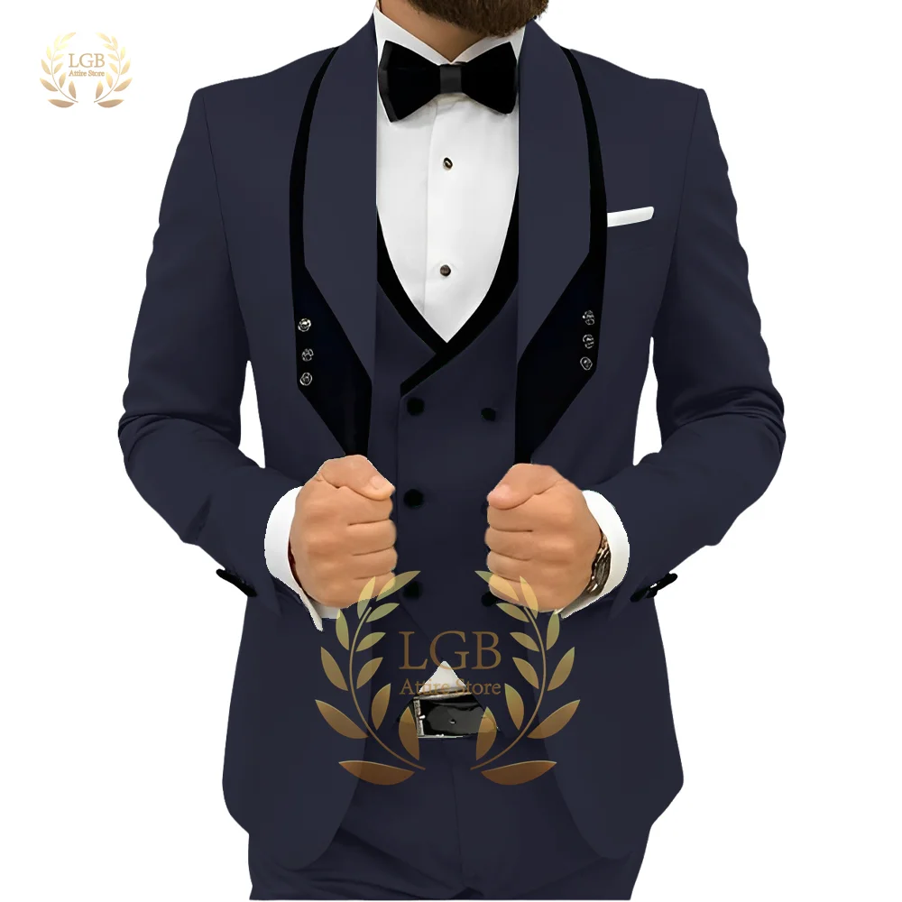 Мужской костюм из трех предметов - черный модный дизайн с воротником на заказ, приталенный костюм для свадьбы/вечеринки/ужина/туксинга (куртка + жилет + брюки)
Мужской костюм из трех предметов - черный модный дизайн с воротником на заказ, приталенный костюм для свадьбы/вечеринки/ужина/туксинга (куртка + жилет + брюки)