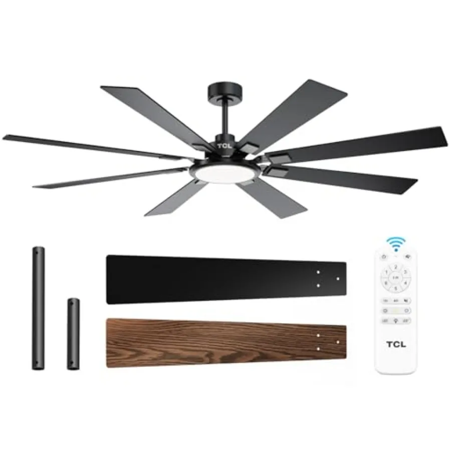 Ceiling Fans with Lights and Remote: 8 Blades, Quiet Reversible DC Motor, Dimmable Super Bright LED, Noiseless Large Modern Fan
Ceiling Fans with Lights and Remote: 8 Blades, Quiet Reversible DC Motor, Dimmable Super Bright LED, Noiseless Large Modern Fan