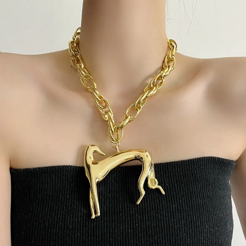 HQ Vintage Gold Greyhound Pendant Necklaces for Vintage Designer Choker High Quality Luxury Clavicle Chain Necklace Jewelry Gift
HQ Vintage Gold Greyhound Pendant Necklaces for Vintage Designer Choker High Quality Luxury Clavicle Chain Necklace Jewelry Gift