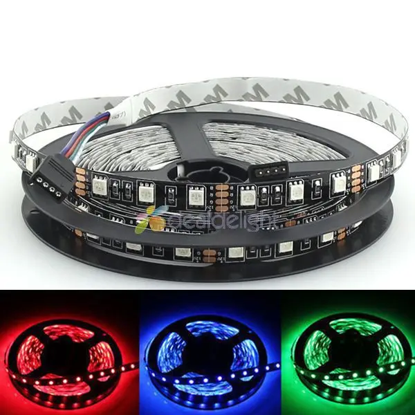 Black PCB Board 5050 SMD RGB LED Strip 300 Leds IP20/IP65 Warterproof Flexible Light 5M DC12V Or 5V For Car TV Motor DIY
Black PCB Board 5050 SMD RGB LED Strip 300 Leds IP20/IP65 Warterproof Flexible Light 5M DC12V Or 5V For Car TV Motor DIY