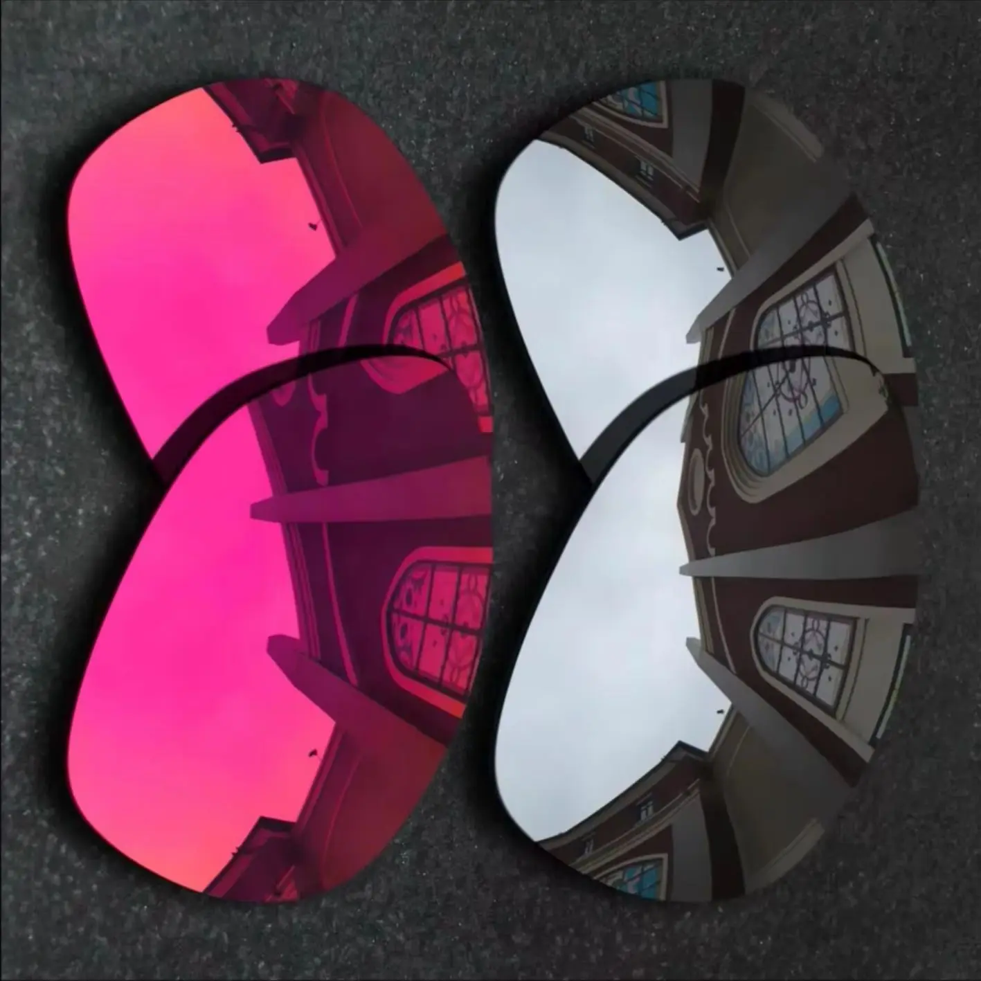 Chrome&Violet Red Anti-scratch Polarized Replacement Lenses for Oakley Crosshair 2012
Chrome&Violet Red Anti-scratch Polarized Replacement Lenses for Oakley Crosshair 2012
